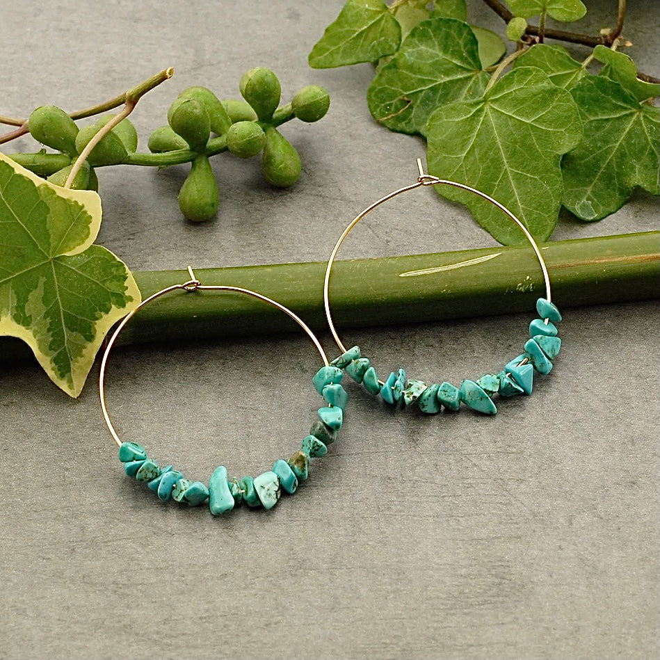 Boucles d'Oreilles Turquoise